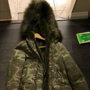 Zara trafaluc army jacket Xs